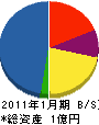 堀川建設 貸借対照表 2011年1月期
