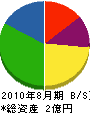 松尾電設工業 貸借対照表 2010年8月期