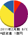 阪神管工業所 貸借対照表 2011年2月期