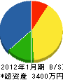 長瀞土木 貸借対照表 2012年1月期