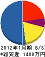 宏和商事 貸借対照表 2012年1月期