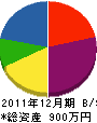 朝日本土建 貸借対照表 2011年12月期