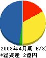 三津橋建設 貸借対照表 2009年4月期