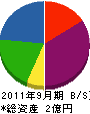 日本鉱発 貸借対照表 2011年9月期