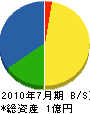 アカシア緑化 貸借対照表 2010年7月期