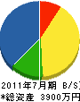 斉藤建設 貸借対照表 2011年7月期