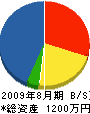 鈴祥 貸借対照表 2009年8月期
