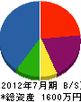 坂田技建 貸借対照表 2012年7月期