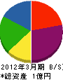 松江建設 貸借対照表 2012年3月期