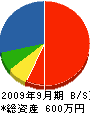ニシケンホームセンター 貸借対照表 2009年9月期