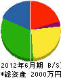 徳電舎 貸借対照表 2012年6月期