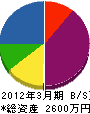 志賀電サービス 貸借対照表 2012年3月期