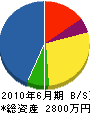 内田造園 貸借対照表 2010年6月期