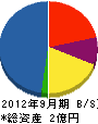 青武組 貸借対照表 2012年9月期