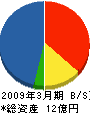 森田建設 貸借対照表 2009年3月期