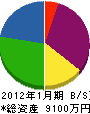 関東電気自主検査協会 貸借対照表 2012年1月期