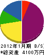 中谷電気工事 貸借対照表 2012年1月期