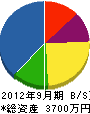 松尾水道 貸借対照表 2012年9月期