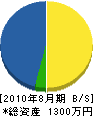 菊地電気工業所 貸借対照表 2010年8月期