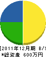 川原畳店 貸借対照表 2011年12月期