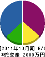 奥村鉄工所 貸借対照表 2011年10月期