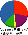嶋田工務店 貸借対照表 2011年2月期