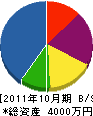 中村水道設備 貸借対照表 2011年10月期