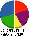 神田組 貸借対照表 2010年8月期