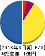 岡伸産業 貸借対照表 2013年3月期
