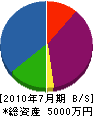 インテリア吉田商店 貸借対照表 2010年7月期