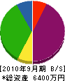 丸恵三上建設 貸借対照表 2010年9月期