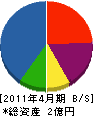 永川組建設 貸借対照表 2011年4月期