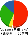 大澤産業 貸借対照表 2012年5月期