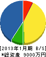 島崎電設 貸借対照表 2013年1月期