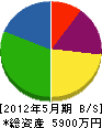 松重土木 貸借対照表 2012年5月期