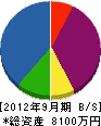 静岡冷工 貸借対照表 2012年9月期