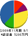 三晃工業 貸借対照表 2009年11月期