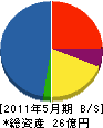 前澤エンジニアリングサービス 貸借対照表 2011年5月期