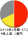 田中電気水道工材 損益計算書 2013年2月期