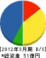 九州テン 貸借対照表 2012年3月期