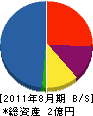 九州道路 貸借対照表 2011年8月期