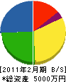 大野シール 貸借対照表 2011年2月期