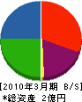 三晃商会 貸借対照表 2010年3月期