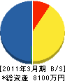 西沢鉄建 貸借対照表 2011年3月期