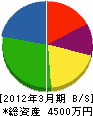 熊谷管工事 貸借対照表 2012年3月期