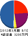諸藤電気商会 貸借対照表 2012年3月期