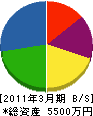 窪田工業 貸借対照表 2011年3月期
