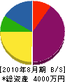 柾川塗工店 貸借対照表 2010年8月期