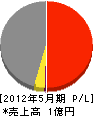 大一武田工務店 損益計算書 2012年5月期