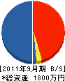 名松建設 貸借対照表 2011年9月期